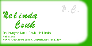 melinda csuk business card